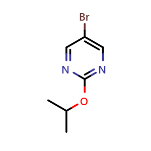 Chemical structure of 5-bromo-2-isopropoxypyrimidine , CAS 121487-12-5, AChemBlock Q66779