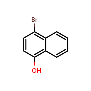 Chemical structure of 4-bromonaphthalen-1-ol , CAS 571-57-3, AChemBlock Q66852