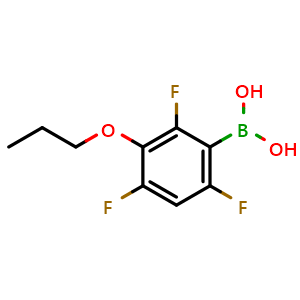 Chemical structure of (2,4,6-trifluoro-3-propoxyphenyl)boronic acid , CAS 871125-70-1, AChemBlock Q66866