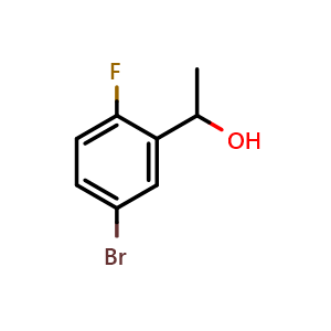 Chemical structure of 1-(5-bromo-2-fluorophenyl)ethan-1-ol , CAS 552331-15-4, AChemBlock Q66925