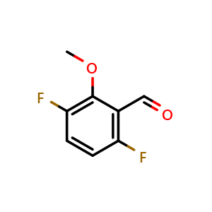 Chemical structure of 3,6-difluoro-2-methoxybenzaldehyde , CAS 887267-04-1, AChemBlock Q66958
