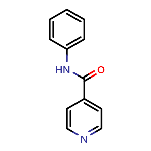 Chemical structure of N-phenylisonicotinamide , CAS 3034-31-9, AChemBlock Q66972