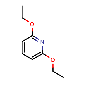 Chemical structure of 2,6-diethoxypyridine , CAS 13472-57-6, AChemBlock Q66986