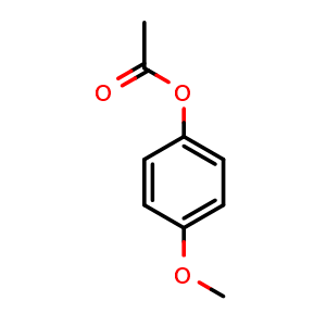 Chemical structure of (4-methoxyphenyl) acetate , CAS 1200-06-2, AChemBlock Q66992