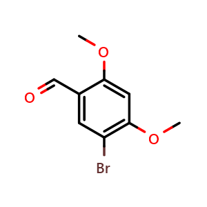 Chemical structure of 5-bromo-2,4-dimethoxybenzaldehyde , CAS 130333-46-9, AChemBlock Q67004
