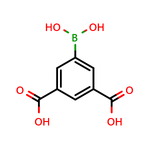 Chemical structure of 5-boronoisophthalic acid , CAS 881302-73-4, AChemBlock Q67049