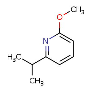 Chemical structure of 2-isopropyl-6-methoxypyridine , CAS 479412-25-4, AChemBlock Q67092