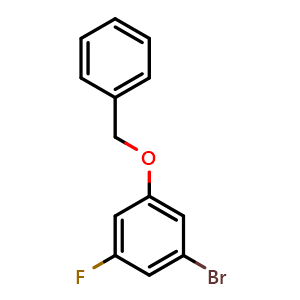 Chemical structure of 1-(benzyloxy)-3-bromo-5-fluorobenzene , CAS 130722-44-0, AChemBlock Q67149