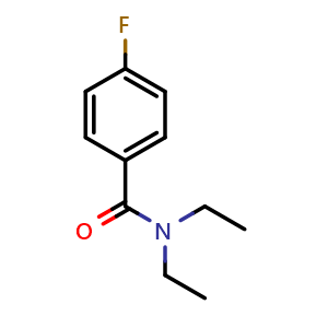 Chemical structure of N,N-diethyl-4-fluorobenzamide , CAS 10366-88-8, AChemBlock Q67155