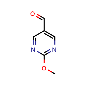 Chemical structure of 2-methoxypyrimidine-5-carbaldehyde , CAS 90905-32-1, AChemBlock Q67228
