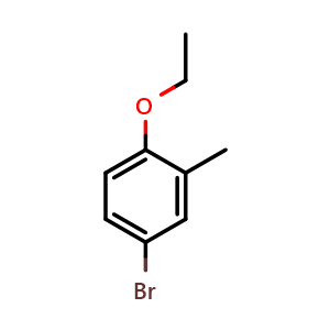 Chemical structure of 4-Bromo-1-ethoxy-2-methylbenzene , CAS 79636-93-4, AChemBlock Q67231