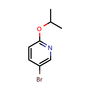 Chemical structure of 5-bromo-2-isopropoxypyridine , CAS 870521-31-6, AChemBlock Q67257