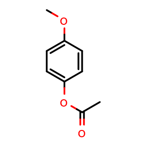Chemical structure of 4-methoxyphenyl acetate , CAS 124764-37-0, AChemBlock Q67288
