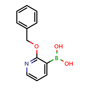 Chemical structure of (2-(benzyloxy)pyridin-3-yl)boronic acid , CAS 1072952-41-0, AChemBlock Q67319