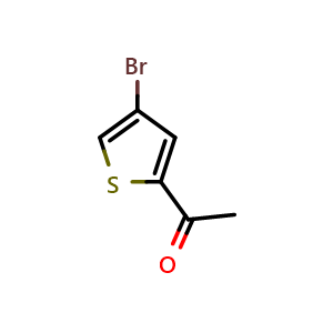Chemical structure of 1-(4-bromothiophen-2-yl)ethan-1-one , CAS 7209-11-2, AChemBlock Q67343