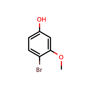 Chemical structure of 4-bromo-3-methoxyphenol , CAS 102127-34-4, AChemBlock Q67374