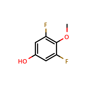 Chemical structure of 3,5-difluoro-4-methoxyphenol , CAS 443-42-5, AChemBlock Q67381
