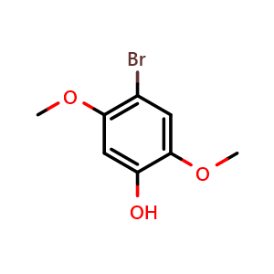 Chemical structure of 4-bromo-2,5-dimethoxyphenol , CAS 557757-32-1, AChemBlock Q67393