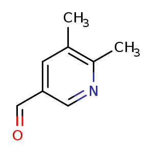Chemical structure of 5,6-dimethylnicotinaldehyde , CAS 1174028-17-1, AChemBlock Q67397