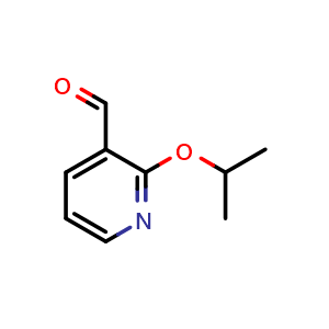 Chemical structure of 2-isopropoxynicotinaldehyde , CAS 885278-10-4, AChemBlock Q67445