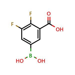 Chemical structure of 5-borono-2,3-difluorobenzoic acid , CAS 1217500-81-6, AChemBlock Q67452