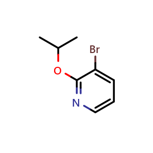 Chemical structure of 3-bromo-2-isopropoxypyridine , CAS 717843-55-5, AChemBlock Q67456