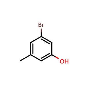 Chemical structure of 3-bromo-5-methylphenol , CAS 74204-00-5, AChemBlock Q67484