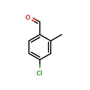 Chemical structure of 4-chloro-2-methylbenzaldehyde , CAS 40137-29-9, AChemBlock Q67549