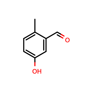 Chemical structure of 5-hydroxy-2-methylbenzaldehyde , CAS 23942-00-9, AChemBlock Q67573