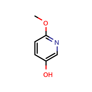 Chemical structure of 6-methoxypyridin-3-ol , CAS 51834-97-0, AChemBlock Q67584