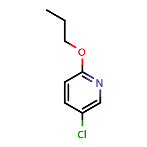 Chemical structure of 5-chloro-2-propoxypyridine , CAS 1160018-61-0, AChemBlock Q67615