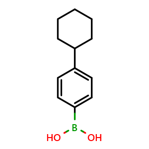 Chemical structure of (4-cyclohexylphenyl)boronic acid , CAS 374538-04-2, AChemBlock Q67621
