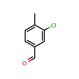 Chemical structure of 3-chloro-4-methylbenzaldehyde , CAS 3411-03-8, AChemBlock Q67635