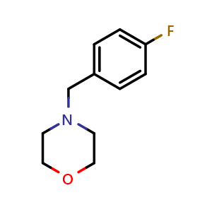 Chemical structure of 4-(4-fluorobenzyl)morpholine , CAS 90754-65-7, AChemBlock Q67681