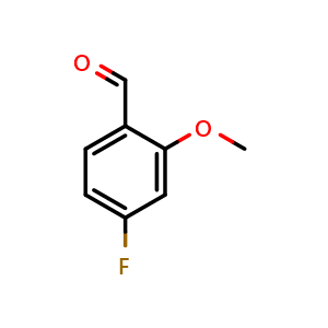 Chemical structure of 4-fluoro-2-methoxybenzaldehyde , CAS 450-83-9, AChemBlock Q67688