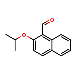 Chemical structure of 2-isopropoxy-1-naphthaldehyde , CAS 885-24-5, AChemBlock Q67699