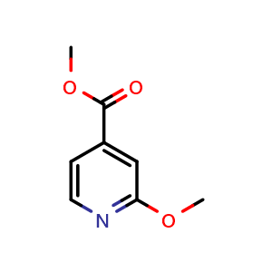 Chemical structure of methyl 2-methoxyisonicotinate , CAS 26156-51-4, AChemBlock Q67738