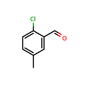 Chemical structure of 2-chloro-5-methylbenzaldehyde , CAS 14966-09-7, AChemBlock Q67759