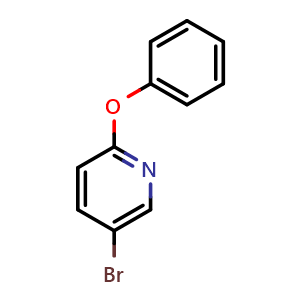 Chemical structure of 5-bromo-2-phenoxypyridine , CAS 59717-96-3, AChemBlock Q67762