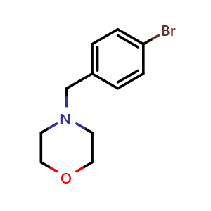 Chemical structure of 4-(4-bromobenzyl)morpholine , CAS 132833-51-3, AChemBlock Q67783