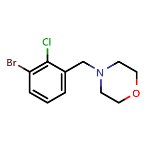 Chemical structure of 4-(3-bromo-2-chlorobenzyl)morpholine , CAS 494773-04-5, AChemBlock Q67811