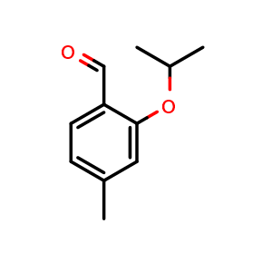 Chemical structure of 2-isopropoxy-4-methylbenzaldehyde , CAS 1159694-54-8, AChemBlock Q67813