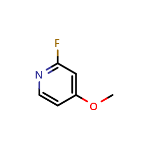 Chemical structure of 2-fluoro-4-methoxypyridine , CAS 175965-83-0, AChemBlock Q67856