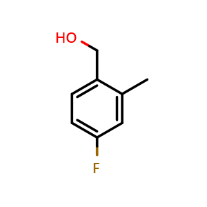 Chemical structure of (4-fluoro-2-methylphenyl)methanol , CAS 80141-91-9, AChemBlock Q67889