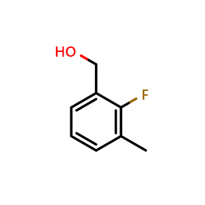 Chemical structure of (2-fluoro-3-methylphenyl)methanol , CAS 307975-03-7, AChemBlock Q67892
