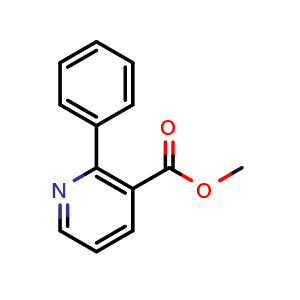 Chemical structure of methyl 2-phenylnicotinate , CAS 188797-88-8, AChemBlock Q67895