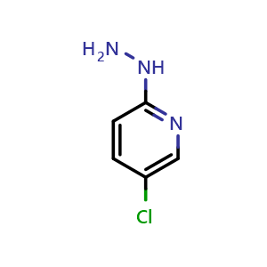 Chemical structure of 5-chloro-2-hydrazineylpyridine , CAS 27032-63-9, AChemBlock Q67932