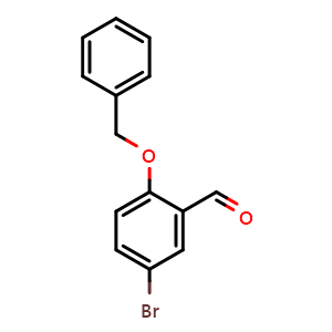 Chemical structure of 2-(benzyloxy)-5-bromobenzaldehyde , CAS 121124-94-5, AChemBlock Q67977