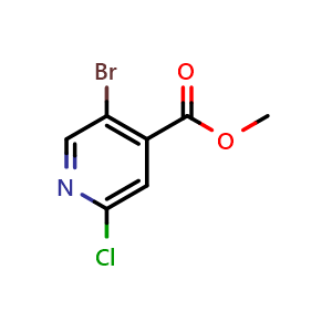Chemical structure of methyl 5-bromo-2-chloroisonicotinate , CAS 886365-28-2, AChemBlock Q68002