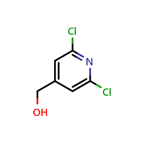 Chemical structure of (2,6-dichloropyridin-4-yl)methanol , CAS 101990-69-6, AChemBlock Q68016